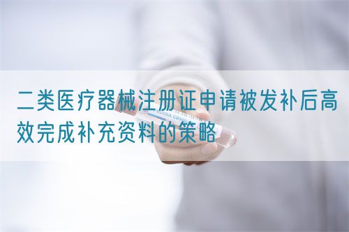 二類醫(yī)療器械注冊(cè)證申請(qǐng)被發(fā)補(bǔ)后高效完成補(bǔ)充資料的策略(圖1)